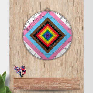 LGBTQAI+-Farbtafel Dartscheibe