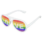 LGBTQAI Gay Pride Celebrate LIEBE Partybrille (Schrägansicht)