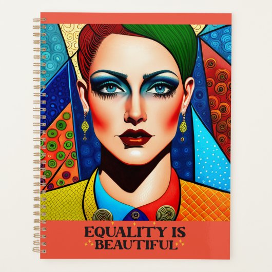 LGBTQI Art quote 'Equality is Beautiful" Planner Planer (Vorderseite)
