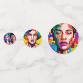 LGBTQI-Gesichter Konfetti (Rückseiten)