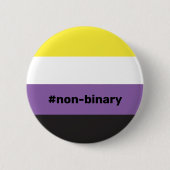 LGBTQI+, nicht binäre Pride-Flag Button (Vorderseite)