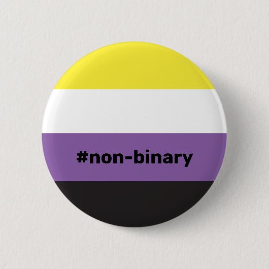 LGBTQI+, nicht binäre Pride-Flag Button (Vorderseite)