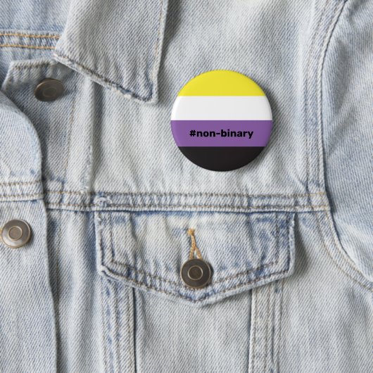 LGBTQI+, nicht binäre Pride-Flag Button (Beispiel)