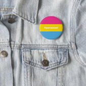 LGBTQI+ Pansexual Pride Flag Button (Beispiel)