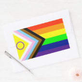 LGBTQI PRIDE FLAG RECHTECKIGER AUFKLEBER (Umschlag)