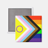 LGBTQI PRIDE FLAG TOTE BAG MAGNET (Vorderseite/Rückseite)