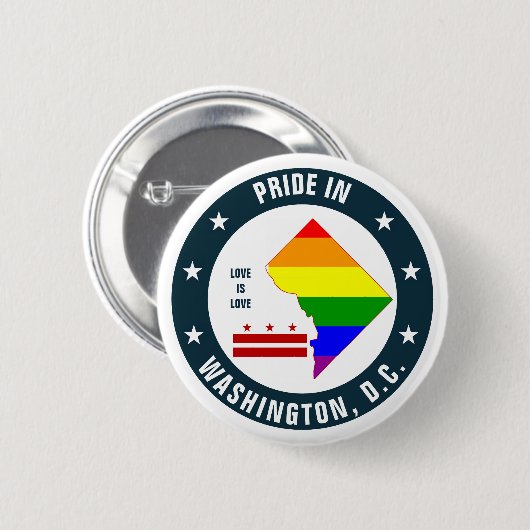 LGBTQI Prix in Washington DC Logo-Button Button (Vorne & Hinten)