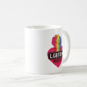 LGBTQI-Rechte: Regenbogenflagge Fist Pride März Kaffeetasse (VorderseiteRechts)