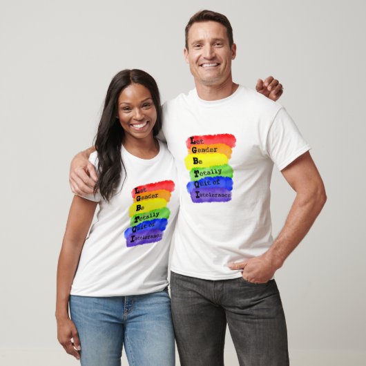 LGBTQI Toleranz Geschlecht LGBT Rainbow Gay Lesbia T-Shirt (Unisex)