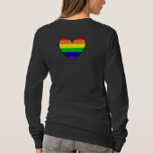 LGBTQIA+ Allegie | Niedlicher Regenbogen und Herzs T-Shirt (Rückseite)