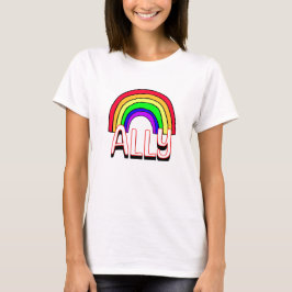 LGBTQIA+ Allegie | Niedlicher Regenbogen und Herzs T-Shirt