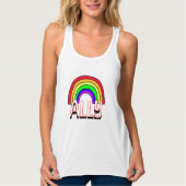 LGBTQIA+ Allegie | Niedlicher Regenbogen und Herzs Tank Top (Vorderseite)