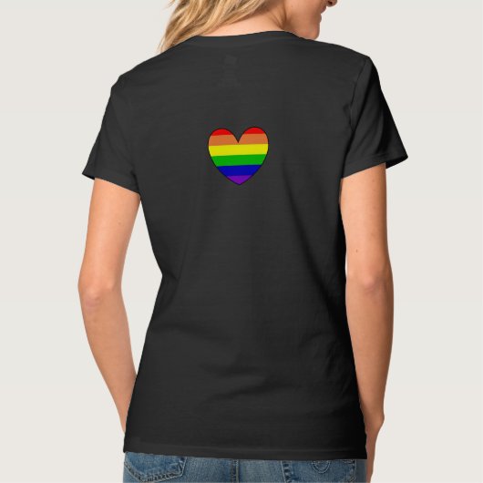 LGBTQIA+ Allegie | Regenbogenflagge T-Shirt (Rückseite)
