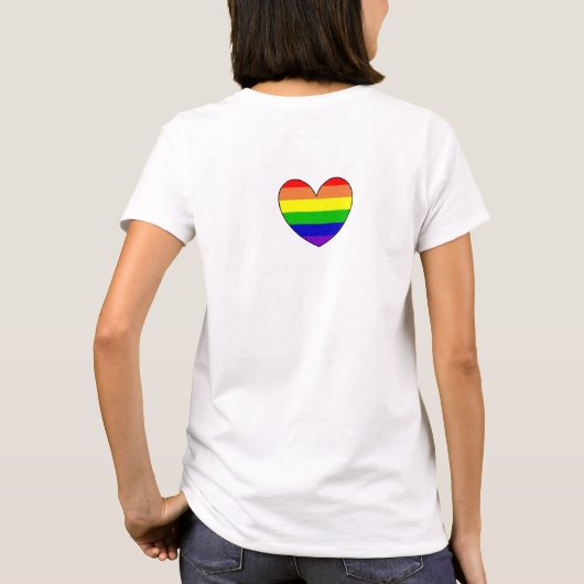 LGBTQIA+ Allegie | Regenbogenflagge T-Shirt (Rückseite)