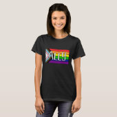 LGBTQIA+ Allegie | Regenbogenflagge T-Shirt (Vorne ganz)