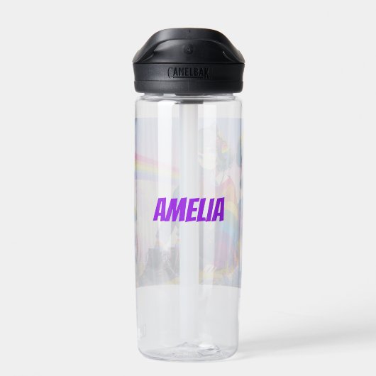 LGBTQIA+ Anime-Girl Lesbischer Prix Personalisiert Trinkflasche (Rückseite)