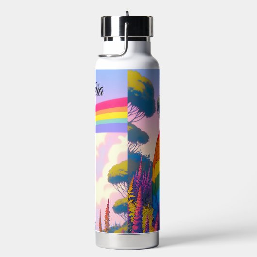 LGBTQIA+ Anime-Girl Lesbischer Prix Personalisiert Trinkflasche (rechts)