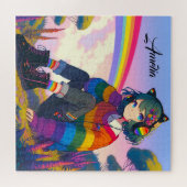 LGBTQIA+ Anime-Girl Lesbischer Stolz Puzzle (Horizontal)