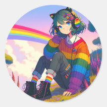 LGBTQIA+ Anime-Girl Lesbischer Stolz
