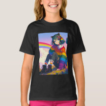 LGBTQIA+ Anime-Mädchen Lesben-Stolz
