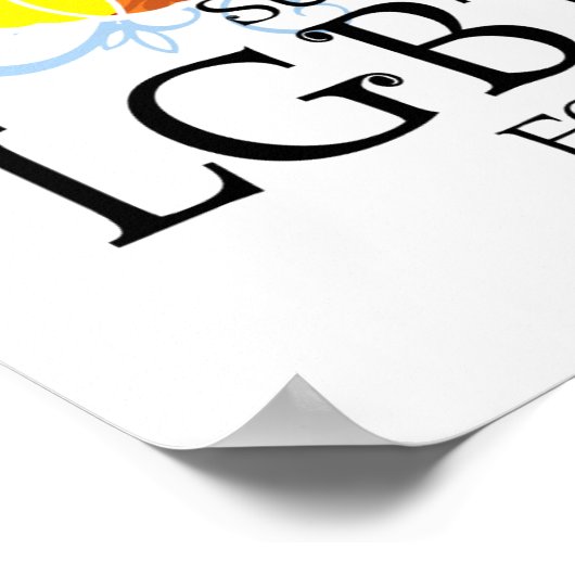 LGBTQIA Butterfly Poster (Ecke)