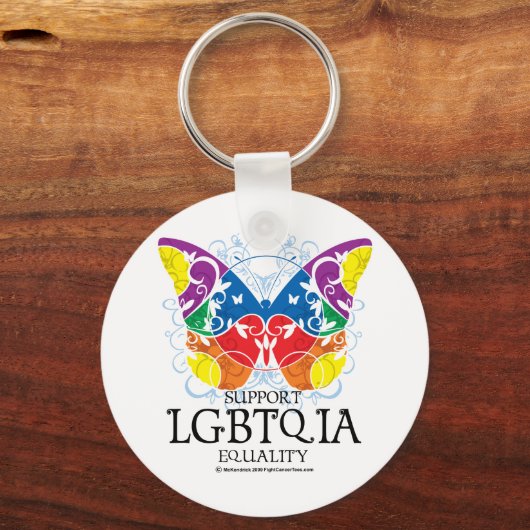 LGBTQIA Butterfly Schlüsselanhänger (Vorderseite)