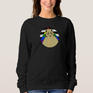 Lgbtqia+ Capybara in Straight-Ally-Stolzregenbogen Sweatshirt