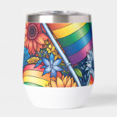 LGBTQIA+-Fahnen, Regenbögen, Blume (Vorderseite)