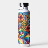 LGBTQIA+-Fahnen, Regenbögen, Blume Trinkflasche (Rechts)