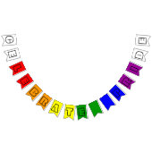 LGBTQIA-Farbblock für Regenbogen Wimpelkette (Alle)