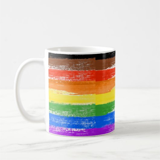 LGBTQIA+-Farbton Kaffeetasse (Links)