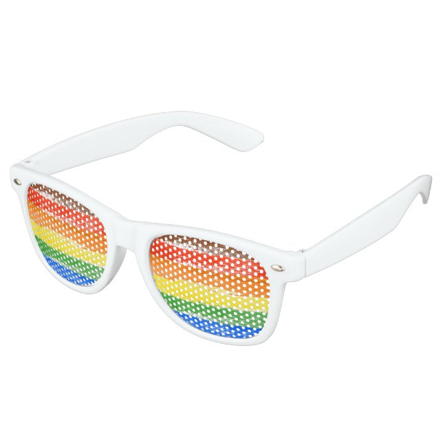 LGBTQIA+-Farbton Partybrille (Schrägansicht)