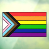 LGBTQIA+ Flag Stolz und Unterstützung Fensteraufkleber (Blatt 3)