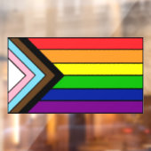 LGBTQIA+ Flag Stolz und Unterstützung Fensteraufkleber (Blatt 2)