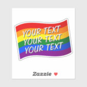 LGBTQIA+ für Gay Pride mit Rainbow-Flag Aufkleber (Blatt)