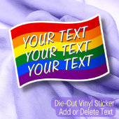 LGBTQIA+ für Gay Pride mit Rainbow-Flag Aufkleber