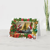 LGBTQIA+ Happy Holidays Subtile Image-Text Custom Karte (Vorderseite)