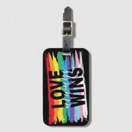 LGBTQIA-Liebe gewinnt immer, Rainbow Pride Gepäckanhänger