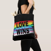 LGBTQIA-Liebe gewinnt immer, Rainbow Pride Tote Ba Tasche (Von Nahem)
