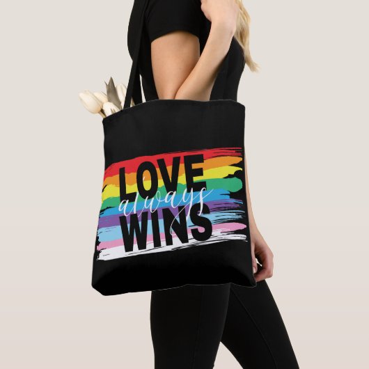 LGBTQIA-Liebe gewinnt immer, Rainbow Pride Tote Ba Tasche