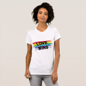 LGBTQIA-Liebe gewinnt immer Rainbow Prix Cool T-Shirt (Vorne ganz)