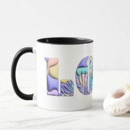 LGBTQIA-LIEBE ist LIEBE-Rainbow-Herzpreisflagge Tasse