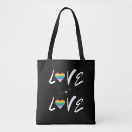 LGBTQIA Liebe ist LIEBE, Rainbow Pride Tote Bag Tasche