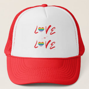 LGBTQIA Liebe ist LLOVE, Stolz, Regenbogenherz Truckerkappe