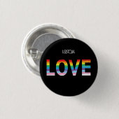 LGBTQIA-LIEBE, Regenbogenflagge Cool Button (Vorne & Hinten)