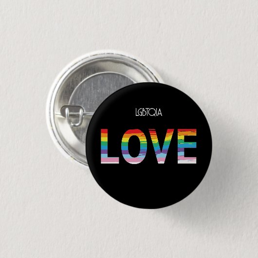 LGBTQIA-LIEBE, Regenbogenflagge Cool Button (Vorne & Hinten)