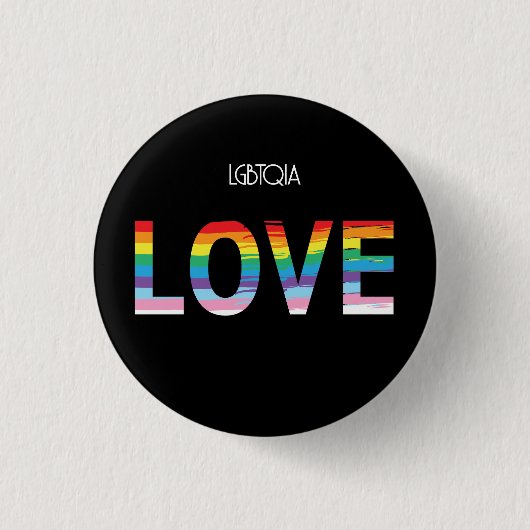 LGBTQIA-LIEBE, Regenbogenflagge Cool Button (Vorderseite)
