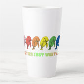 LGBTQIA+ Manatees wollte gerade eine Umarmung Milchtasse (Vorderseite)