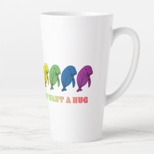 LGBTQIA+ Manatees wollte gerade eine Umarmung Milchtasse (Rechts)