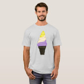 LGBTQIA+ Nicht binärer Stolz Soft Serve Eiscreme C T-Shirt (Vorne ganz)
